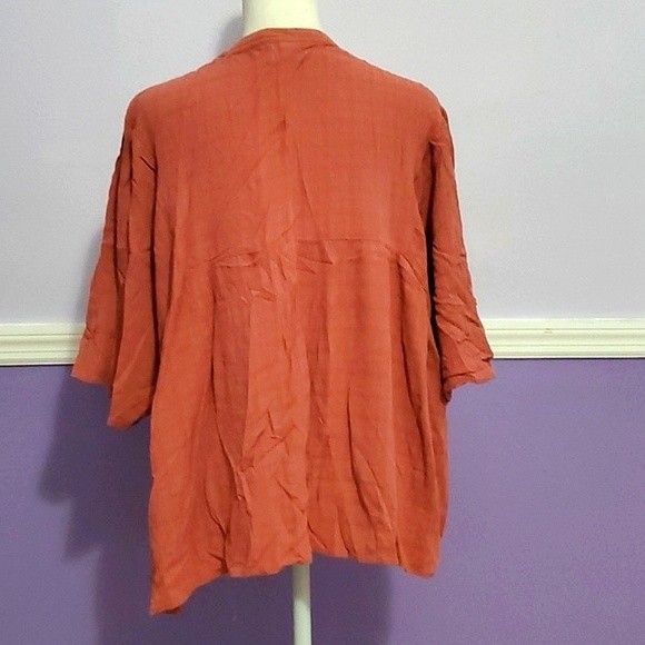 Knox Rose Rusty Mauve Boho Dolman Sleeve Flowy Lagenlook Top - Picture 5 of 10
